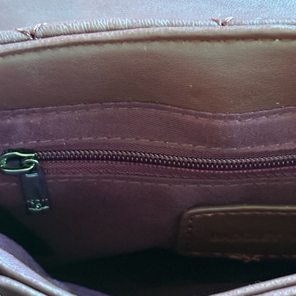 Badgley Mischka Quilted Burgundy Shoulder Bag - Picture 8 of 8